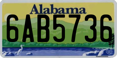 AL license plate 6AB5736