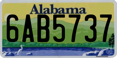 AL license plate 6AB5737