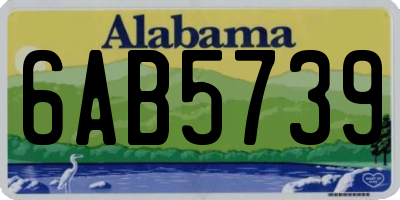 AL license plate 6AB5739