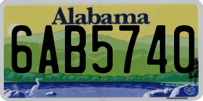 AL license plate 6AB5740