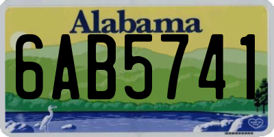 AL license plate 6AB5741