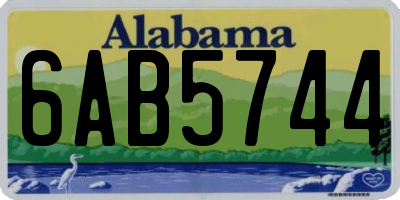 AL license plate 6AB5744
