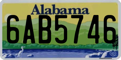 AL license plate 6AB5746