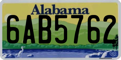 AL license plate 6AB5762