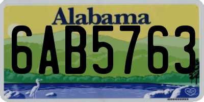 AL license plate 6AB5763