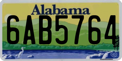 AL license plate 6AB5764