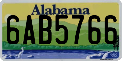 AL license plate 6AB5766