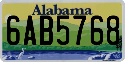 AL license plate 6AB5768