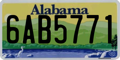 AL license plate 6AB5771