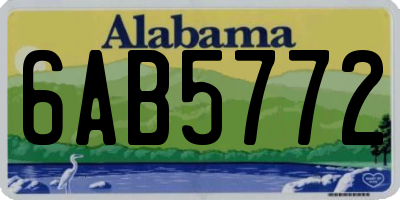 AL license plate 6AB5772