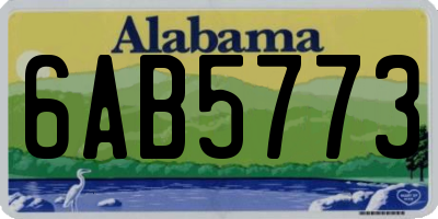 AL license plate 6AB5773