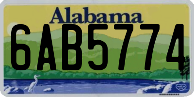 AL license plate 6AB5774