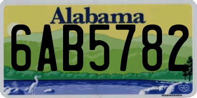 AL license plate 6AB5782