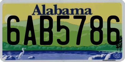 AL license plate 6AB5786