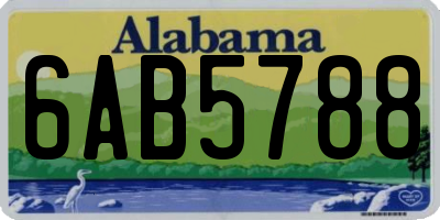 AL license plate 6AB5788
