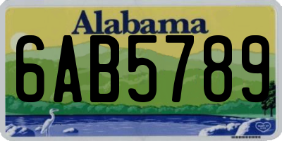 AL license plate 6AB5789