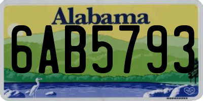 AL license plate 6AB5793