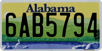 AL license plate 6AB5794