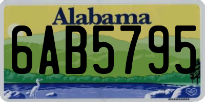 AL license plate 6AB5795