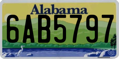 AL license plate 6AB5797