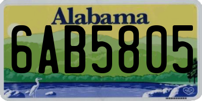 AL license plate 6AB5805