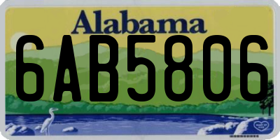 AL license plate 6AB5806