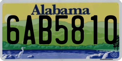 AL license plate 6AB5810