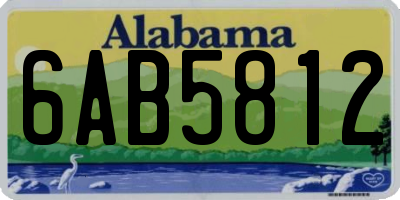 AL license plate 6AB5812