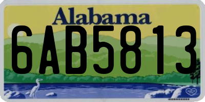AL license plate 6AB5813