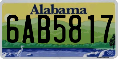 AL license plate 6AB5817