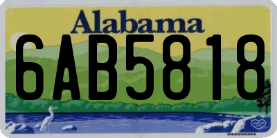 AL license plate 6AB5818
