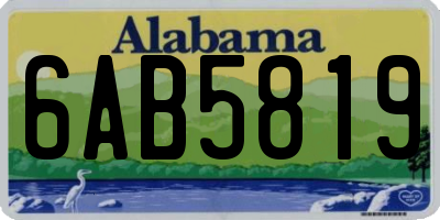 AL license plate 6AB5819