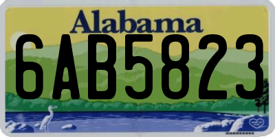 AL license plate 6AB5823