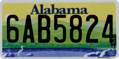 AL license plate 6AB5824