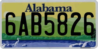 AL license plate 6AB5826