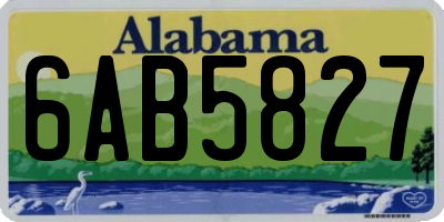 AL license plate 6AB5827