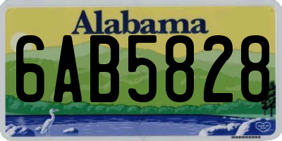AL license plate 6AB5828