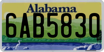AL license plate 6AB5830