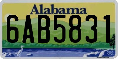 AL license plate 6AB5831