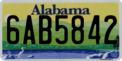 AL license plate 6AB5842