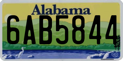 AL license plate 6AB5844