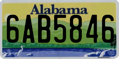 AL license plate 6AB5846