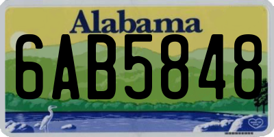 AL license plate 6AB5848