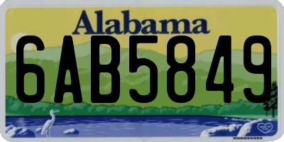 AL license plate 6AB5849