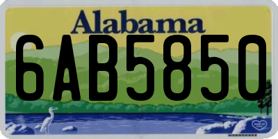 AL license plate 6AB5850