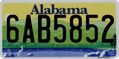 AL license plate 6AB5852