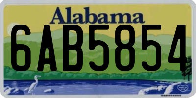 AL license plate 6AB5854