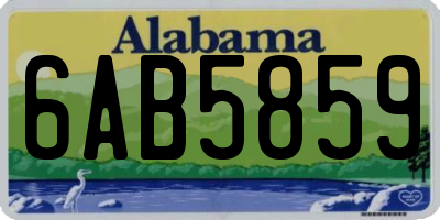 AL license plate 6AB5859