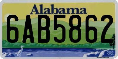 AL license plate 6AB5862