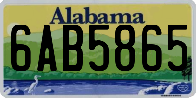 AL license plate 6AB5865